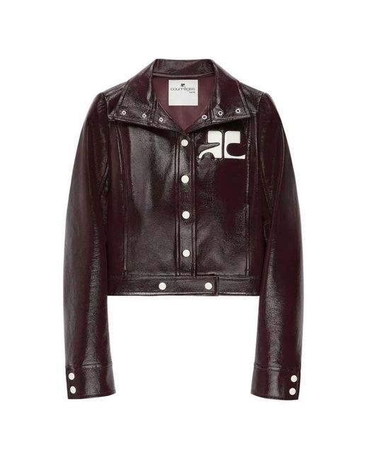 Courreges Brown Re-Edition Vinyl Jacket