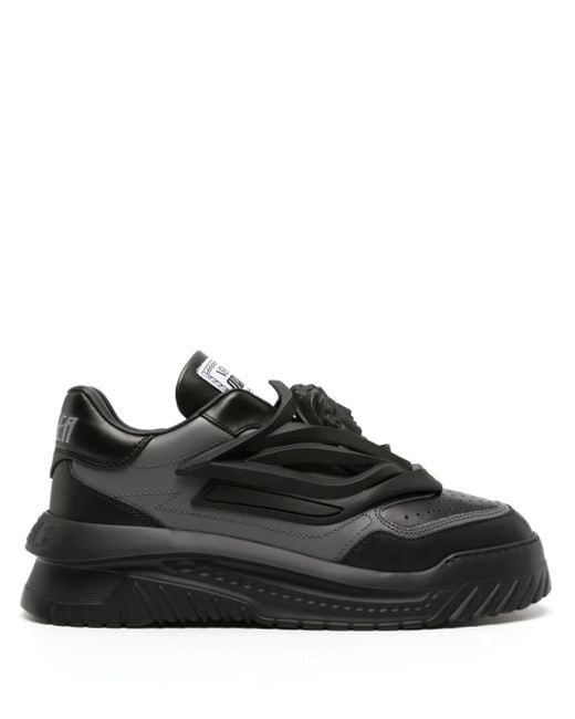 Versace Black Odissea Laceless Sneakers for men
