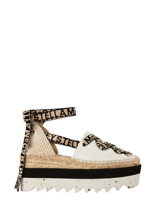 Stella McCartney White Gaia Platform Espadrilles