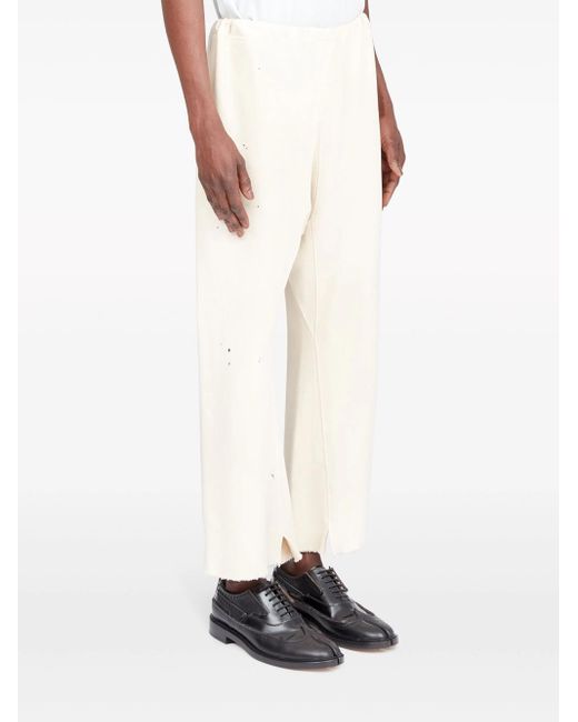 Maison Margiela White Trackpants With Cut-Out Detail for men