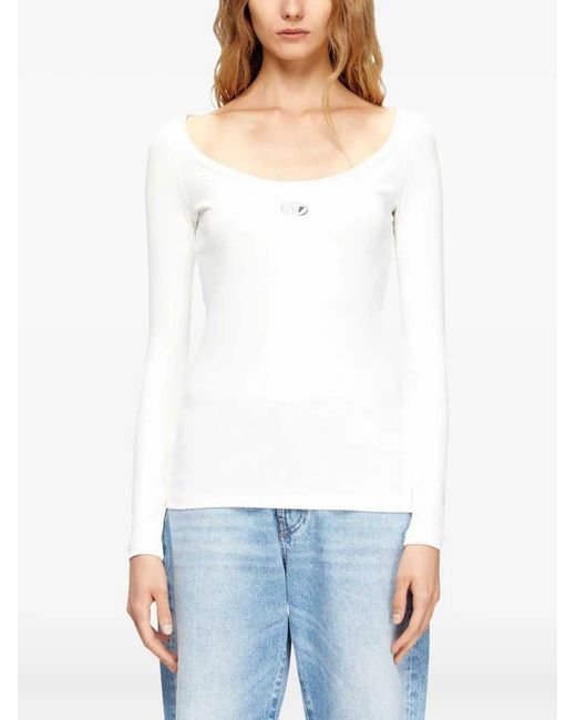 DIESEL White T-Bal-Od T-Shirt