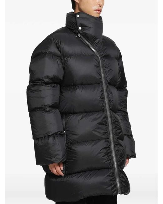 Rick Owens Blue Tortoise Down-Filled Coat for men