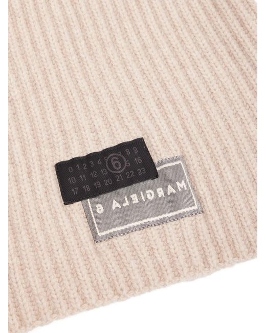 Passamontagna A Coste-Donna di MM6 by Maison Martin Margiela in White