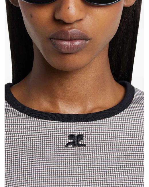Courreges Multicolor Houndstooth T-Shirt