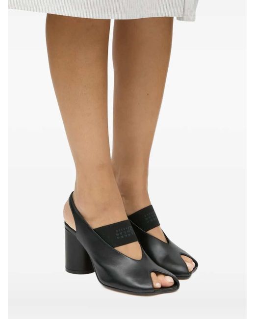 MM6 by Maison Margiela Black Slingback Sandals