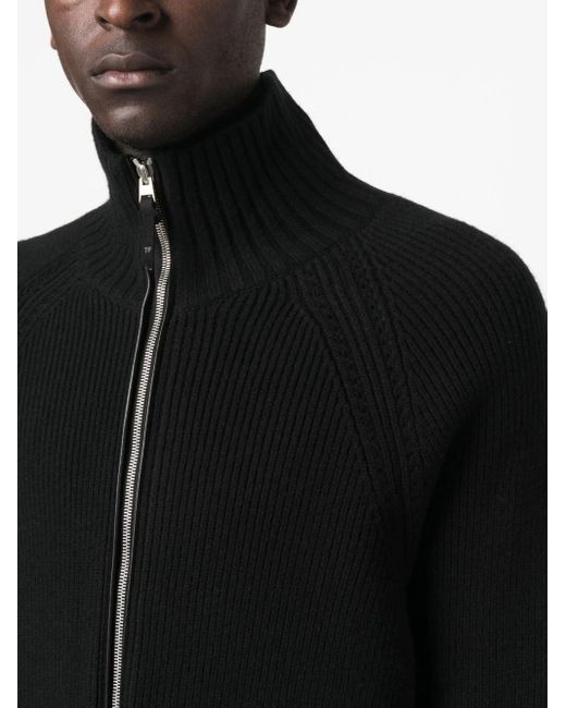 Tom Ford Black Cardigan With Zip for men