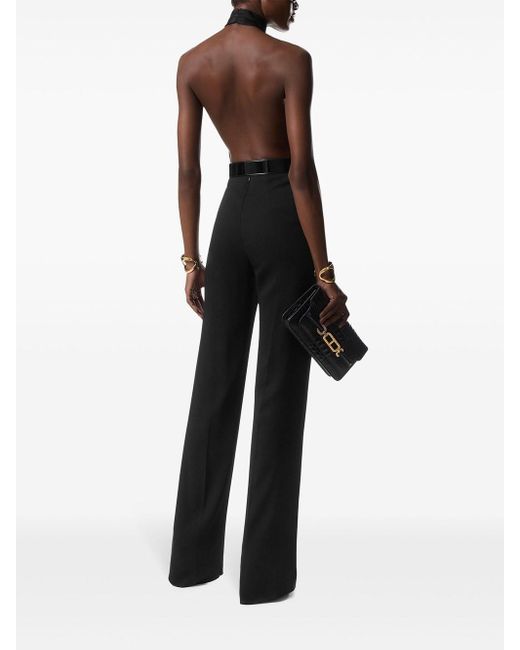 Tom Ford Black Jumpsuit With Belt Tied Around The Neck