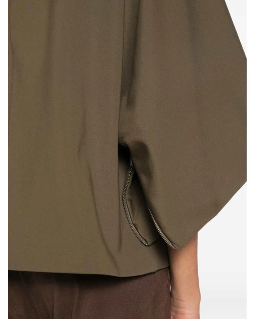 Max Mara Green Boxy Cotton Jersey Sweater