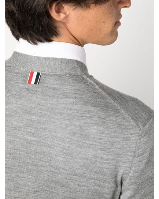 Thom Browne Gray Cardigan With Buttons for men