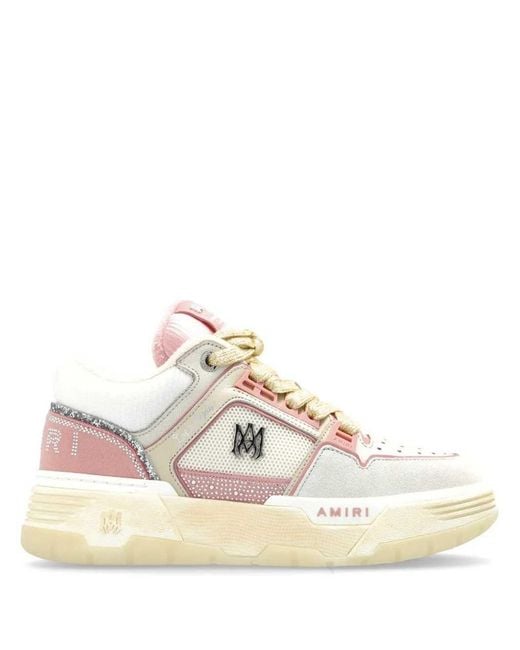 Amiri White Glitter Sneakers