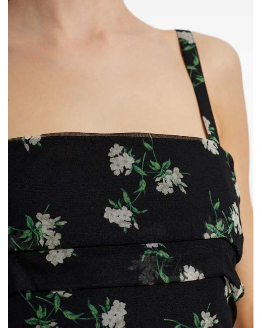 Dolce & Gabbana Black Dolce & Gabbana Floral Print Ruffle Dress