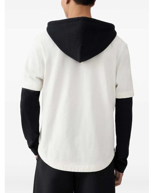Jacquemus White Letro Button Hoodie for men