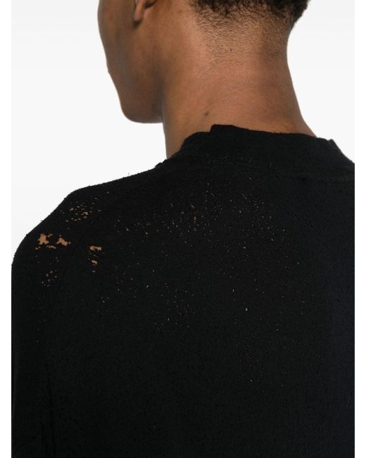 1017 ALYX 9SM Black T-Shirt With Worn Effect for men
