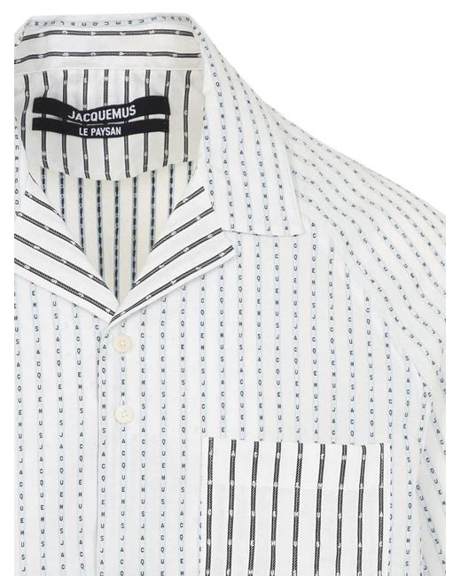 Jacquemus White La Chemise Romarin Mc for men