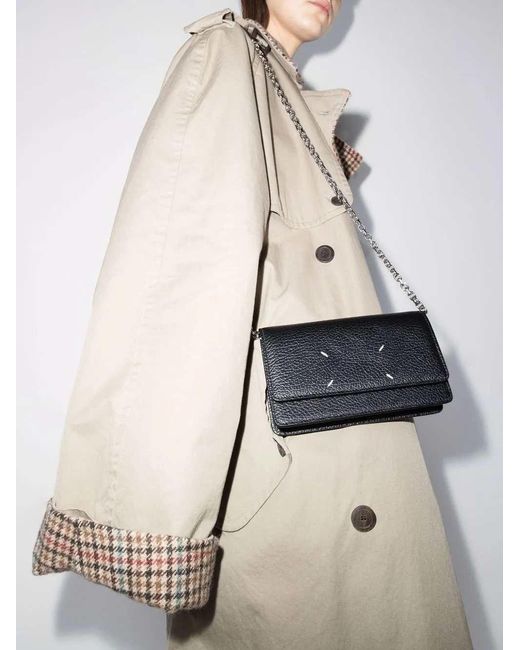 Maison Margiela Blue Four-stitch Logo Mini Bag