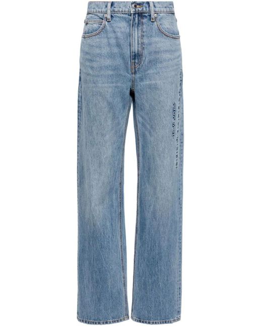Alexander Wang Blue Straight Embossed Jeans