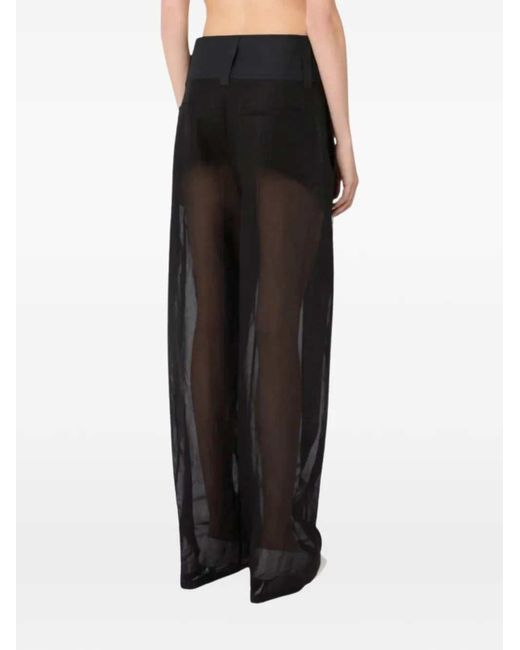 Sportmax Black Spsfavetta Trousers With Inserts