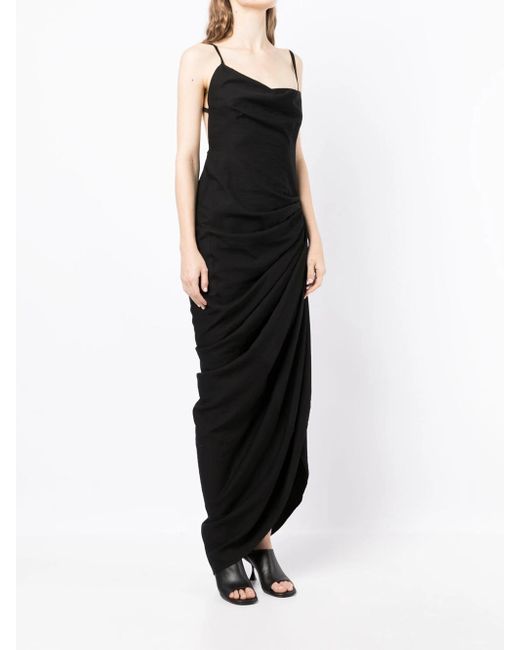 Jacquemus Black Saudade Asymmetric Dress