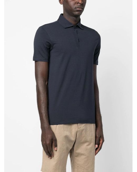 Malo Blue Short-Sleeved Polo Shirt for men