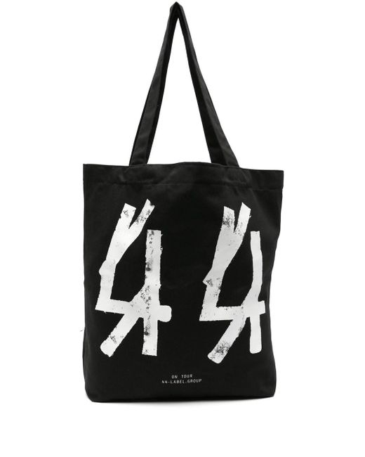 44 Label Group Black Concrete Tote Bag for men