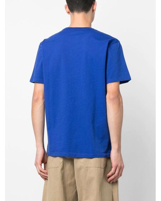 Maison Kitsuné Dressed Fox T-shirt Blue In Cotton for men