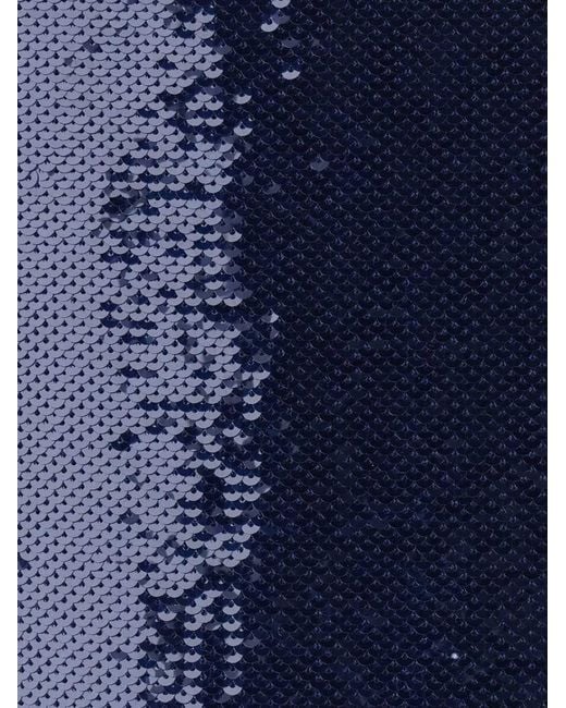 Tom Ford Blue Sequin-Embellished Pencil Skirt