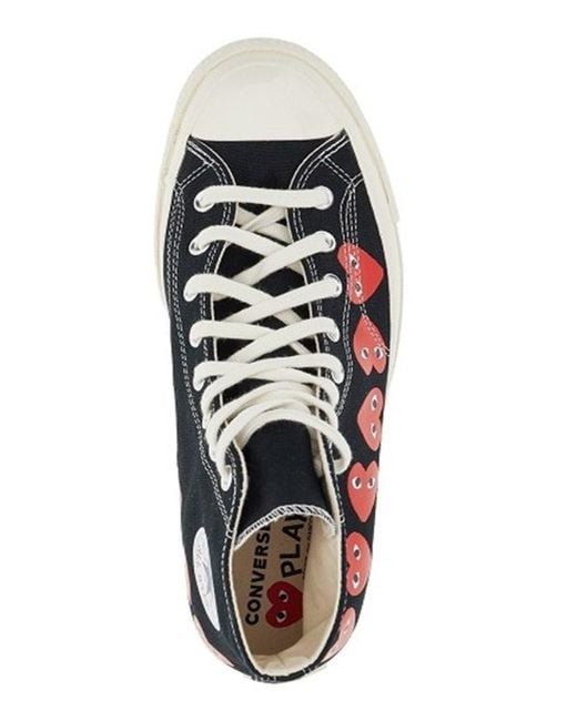 Comme des Garçons Black Sneakers With Hearts for men