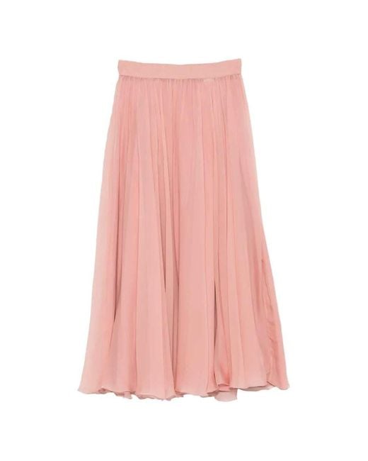 Dolce & Gabbana Pink Dolce & Gabbana Pleated Midi Skirt