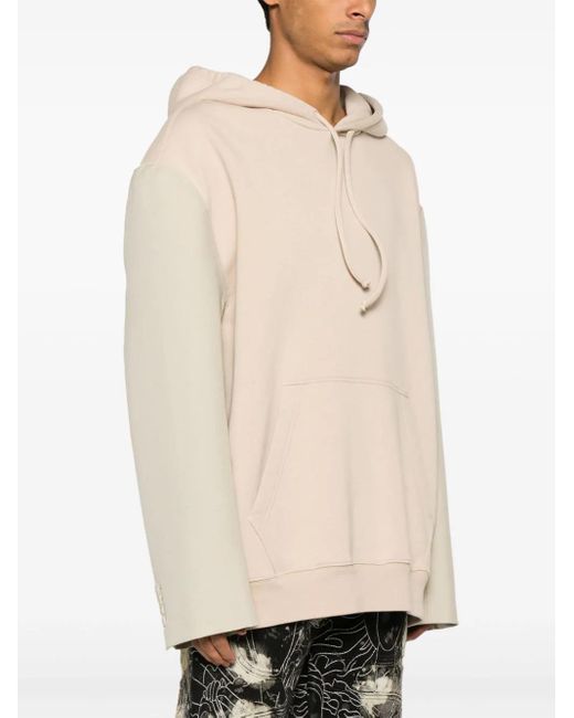 MM6 by Maison Martin Margiela Natural Tailored Hooded Sweatshirt for men
