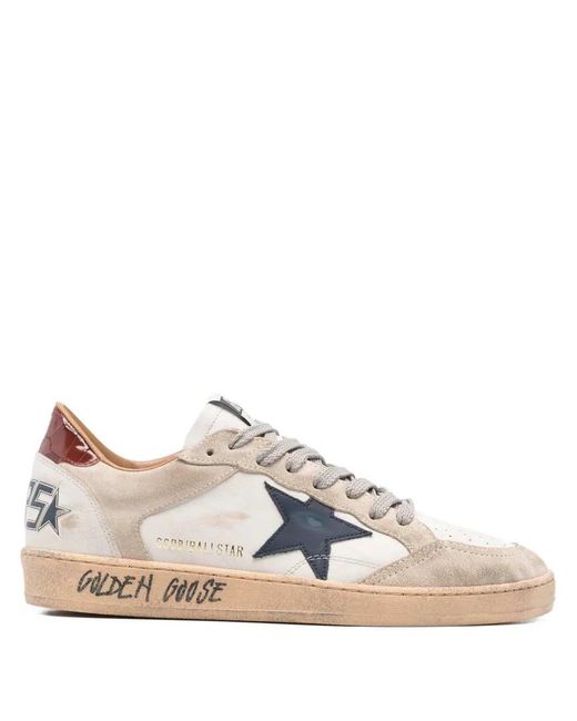 Golden Goose Deluxe Brand White Ballstar Double Quarter Sneakers for men