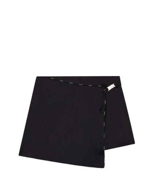 Gcds Black Minigonna Con Logo