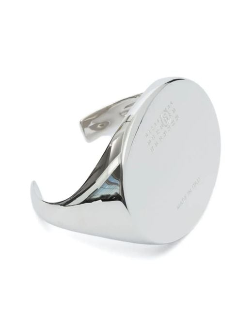 MM6 by Maison Margiela White Bracelet With Engraved Logo