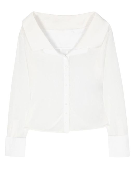 Camicia La Chemise Brezza Con Spalle Scoperte di Jacquemus in White