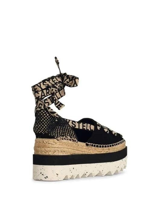 Stella McCartney Black Gaia Platform Espadrilles