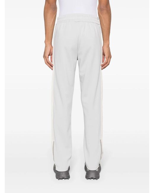 Palm Angels White Trackpants With Monogram Embroidery for men