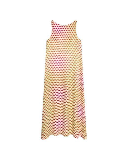 Dries Van Noten White Long Printed Dress