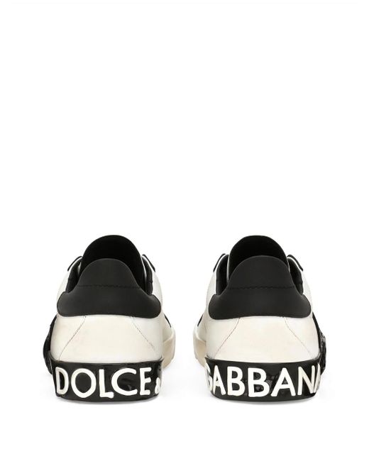 Sneakers Portofino di Dolce & Gabbana in Black da Uomo