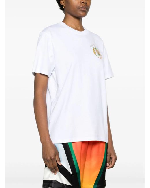 Casablancabrand White Joyaux D`Afrique Tennis Club T-Shirt