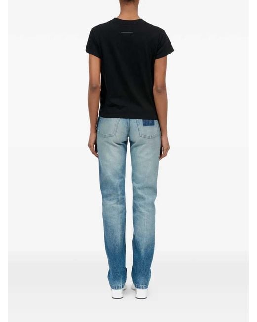 MM6 by Maison Margiela Black Printed T-Shirt