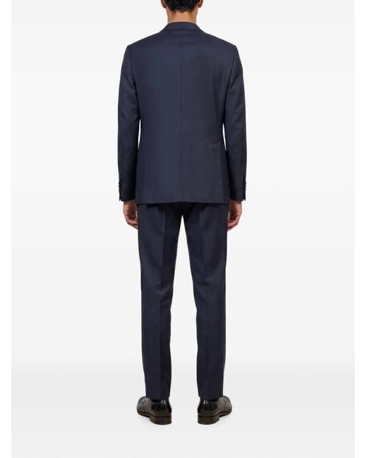 Lardini Blue Double-Breasted Suit for men