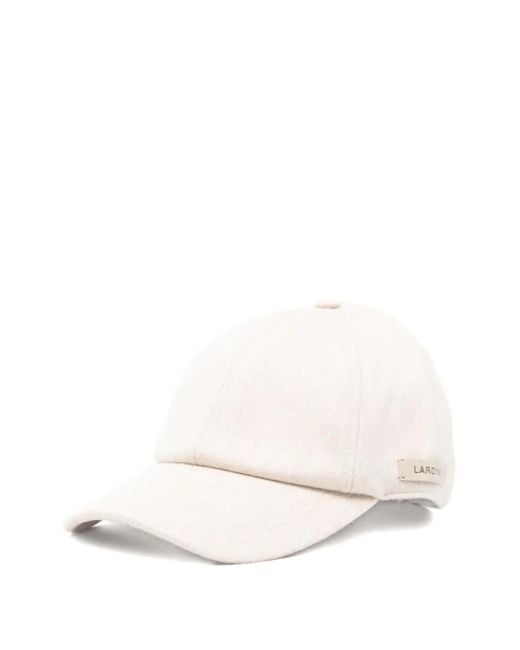Lardini White Wool Hat for men