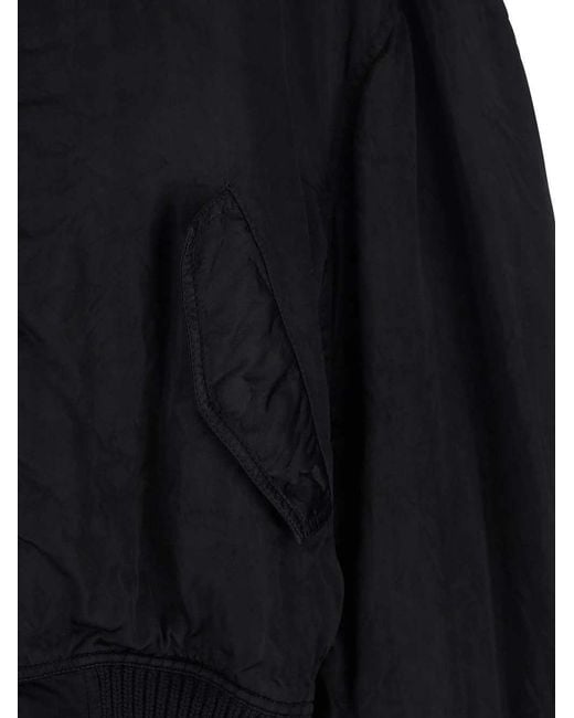 Rick Owens Black Temple Secchia Flight Bomber Jacket