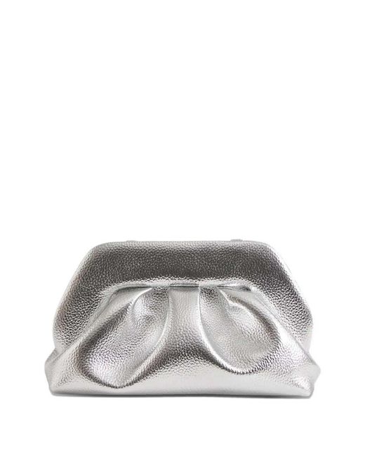THEMOIRÈ Gray Bios Medium Clutch With Gathering