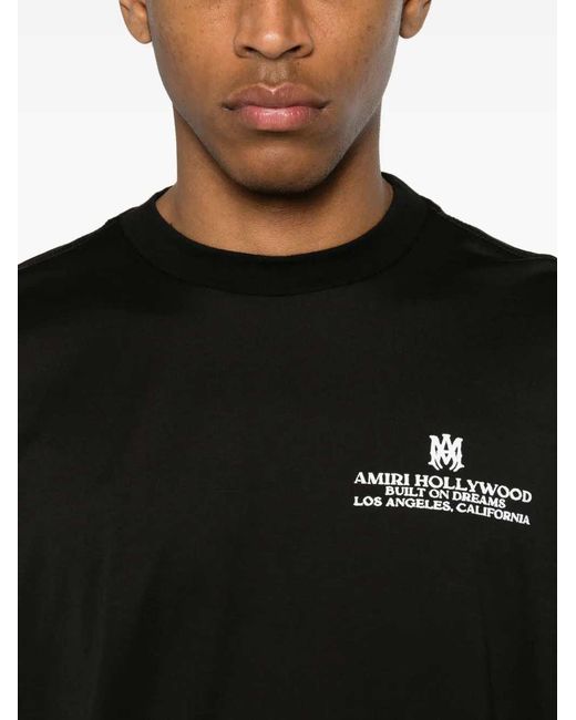 Amiri Black Oversized "Built On Dreams" T-Shirt for men