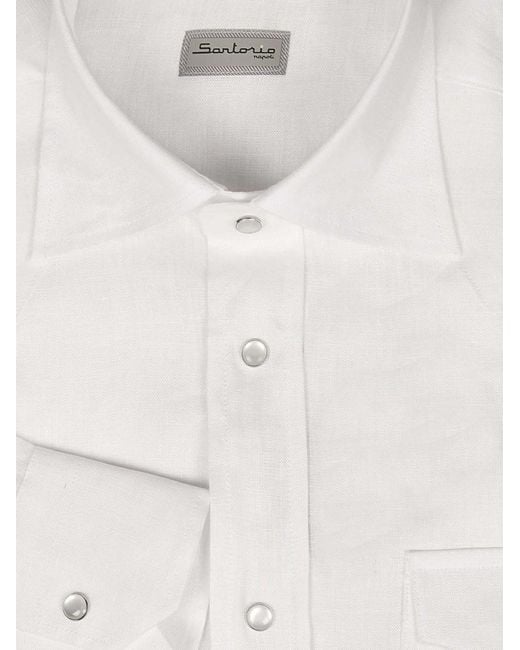 Sartorio Napoli White Button-Down Shirt for men