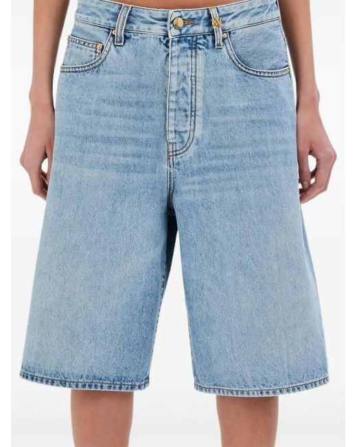 Amiri Blue Knee-Length Denim Shorts