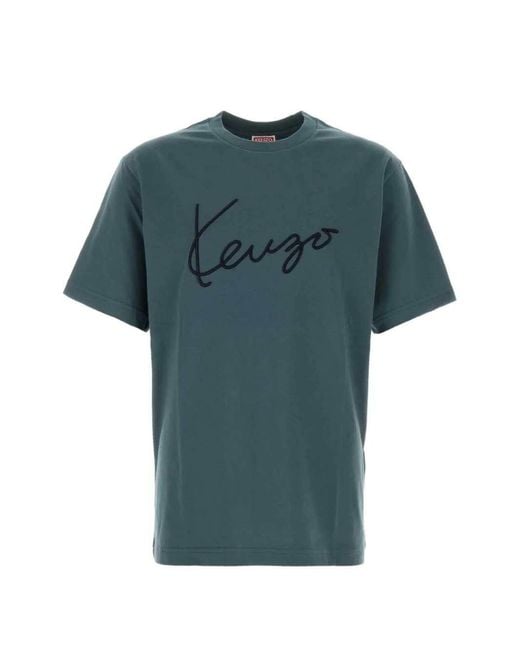 KENZO Green Designer T-Shirt for men