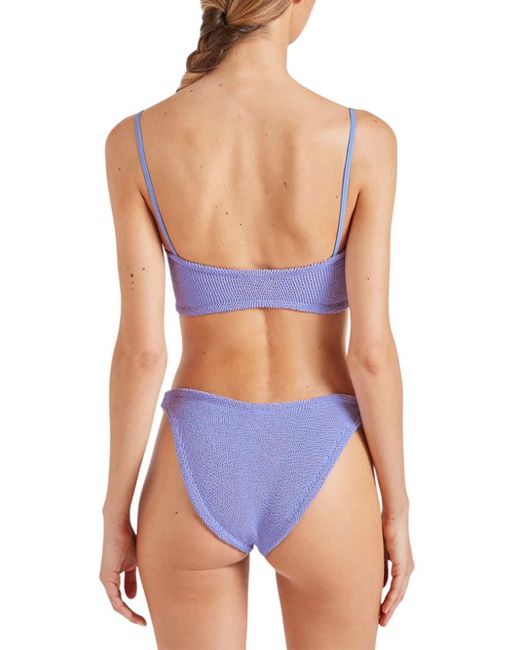 Hunza G Purple Misty Bikini With Pearl Circle Lilac