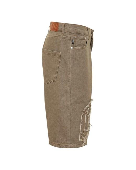 Gcds White Logo Shorts for men