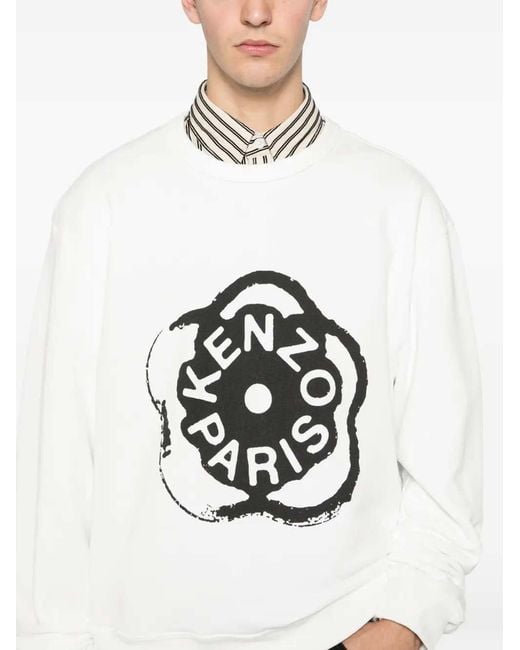 KENZO White "Boke Flower 2.0" Classic Sweatshirt for men